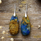 Teardrop-Shaped Natural Stone Dangle Earrings for women from 6i6.com, an elegant statement accessory for everyday or special occasions.