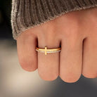 925 Sterling Silver Cross Ring for women from 6i6.com, a timeless and symbolic piece of jewelry for everyday wear or special occasions.
