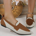 Contrast Mesh Point Toe Flat Slip-Ons for women from 6i6.com, perfect for stylish everyday wear or casual-chic outfits.