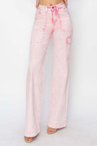 RISEN full-size high-rise cargo pocket jeans with a trendy, utility-inspired design and a comfortable fit, available at 6i6.com