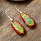 Teardrop-Shaped Natural Stone Dangle Earrings for women from 6i6.com, an elegant statement accessory for everyday or special occasions.