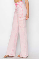 RISEN full-size high-rise cargo pocket jeans with a trendy, utility-inspired design and a comfortable fit, available at 6i6.com