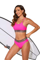 Leopard Contrast Bikini Set - 6i6
