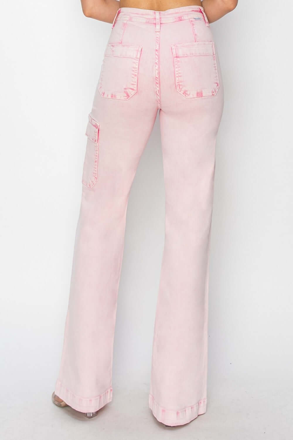 RISEN full-size high-rise cargo pocket jeans with a trendy, utility-inspired design and a comfortable fit, available at 6i6.com