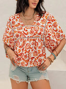 Printed Half Sleeve Blouse - 6i6