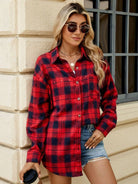 Plaid Button Up Long Sleeve Shirt - 6i6