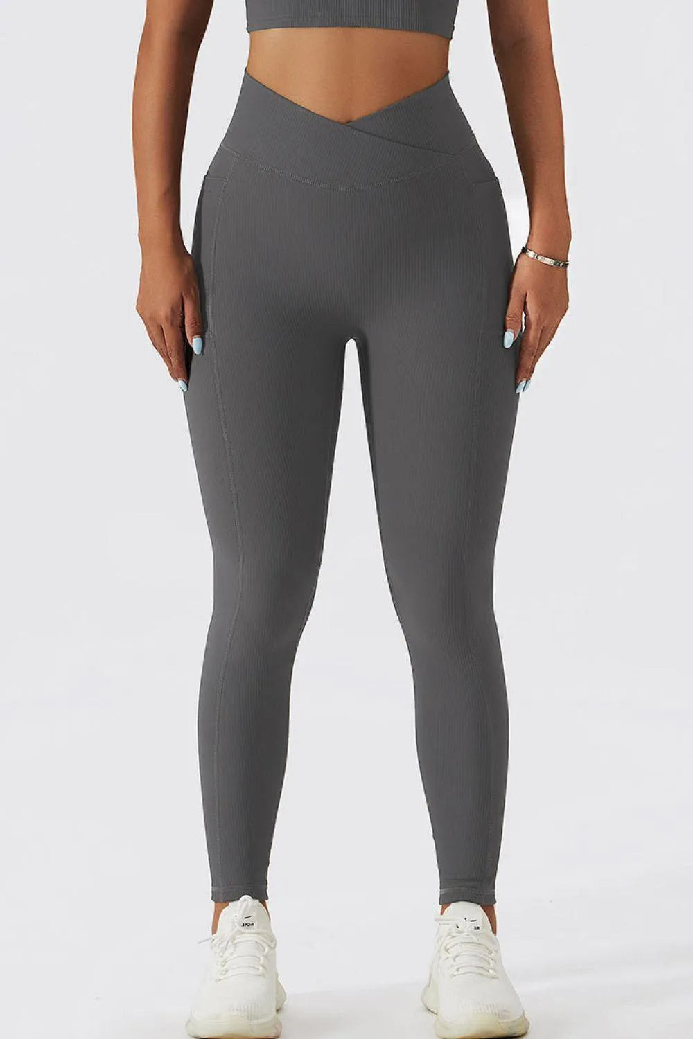 Basic Bae Crossover Waist Active Leggings - 6i6