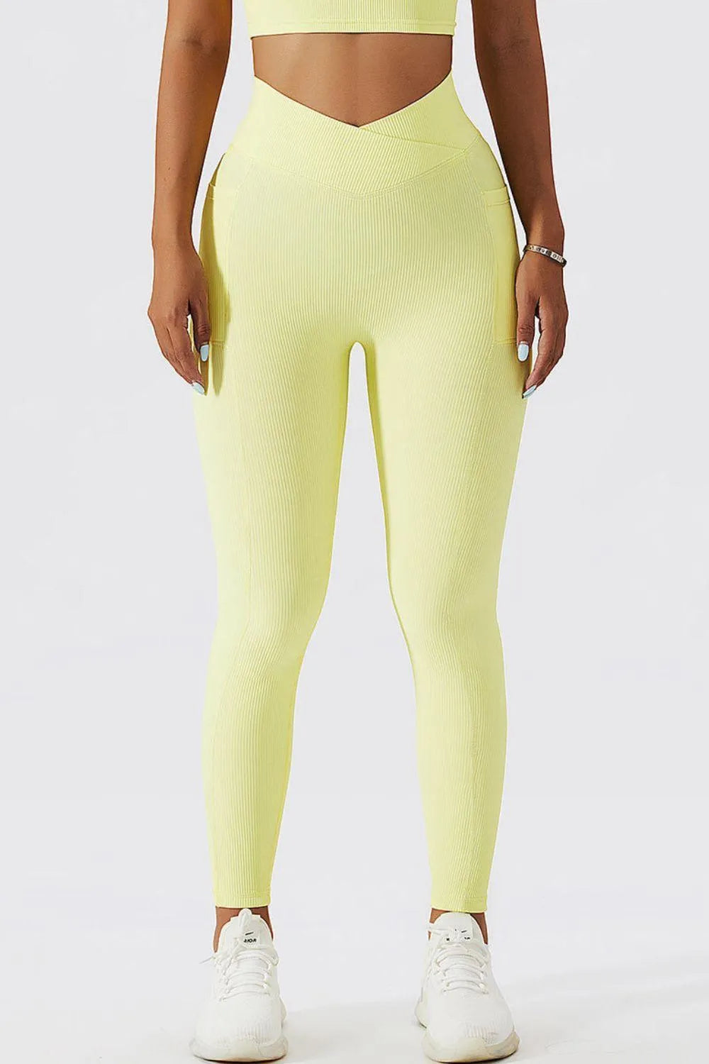 Basic Bae Crossover Waist Active Leggings - 6i6