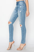 Risen Full Size High Rise Knee Distressed Skinny Jeans - 6i6