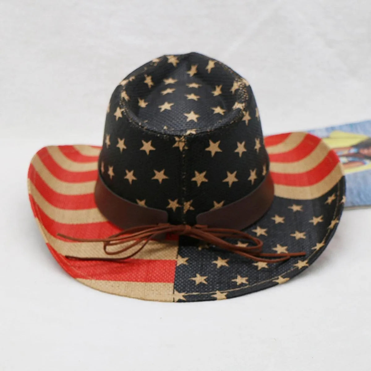 US Flag Print Paper Cloth Hat - 6i6