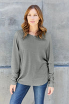 Double Take Full Size Round Neck Long Sleeve T-Shirt - 6i6