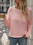 Dropped Shoulder Long Sleeve Sweater - 6i6