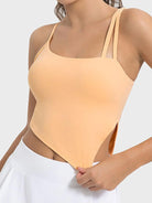 Slit Asymmetrical Neck Active Cami - 6i6