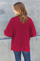 Double Take Full Size Round Neck Long Sleeve T-Shirt - 6i6