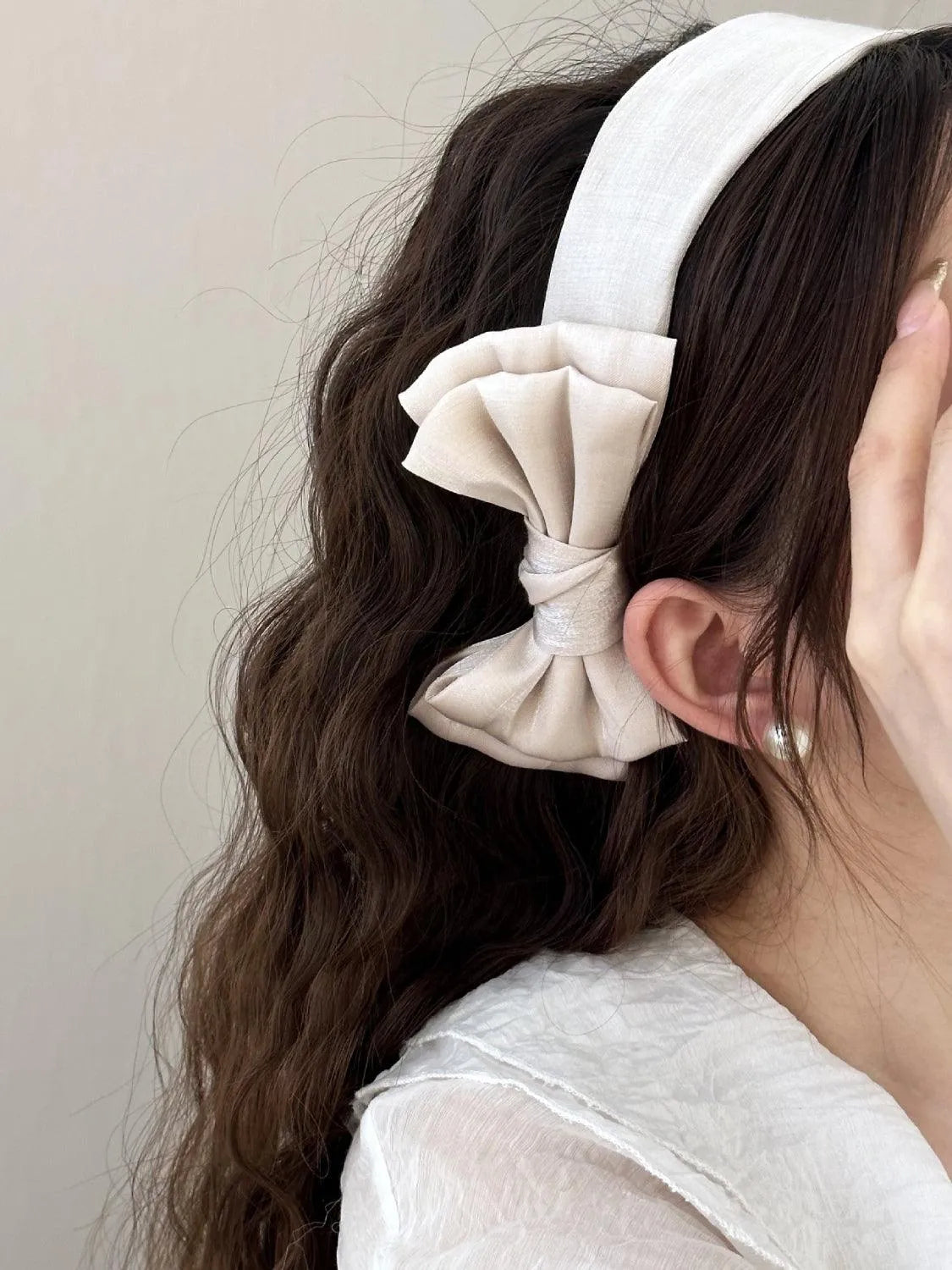 Bow Polyester Wide Headband - 6i6