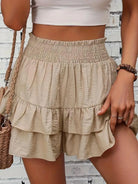 Smocked Layered Shorts - 6i6