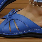 Tied Open Toe Low Heel Sandals - 6i6