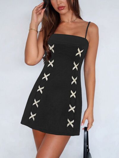 Contrast Mini Cami Dress for women from 6i6.com, perfect for trendy daytime looks or a chic night out.