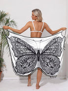 Tassel Butterfly Spaghetti Strap Cover Up - 6i6