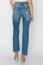 RISEN High Rise Distressed Ankle Jeans - 6i6