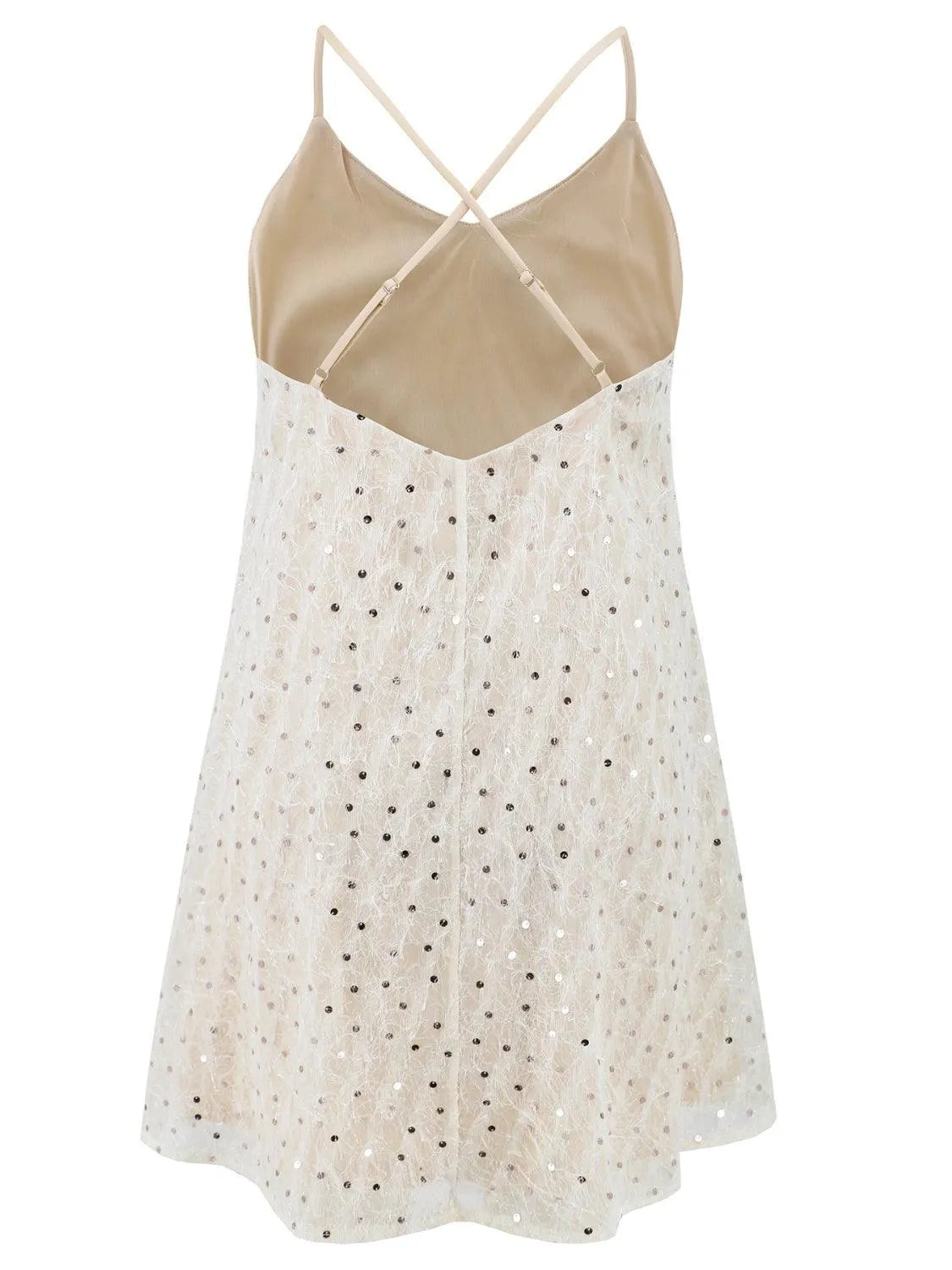 Sequin V-Neck Mini Cami Dress - 6i6