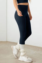 Le Lis Ribbed Crop Cami and High Waist Brushed Leggings Set - 6i6