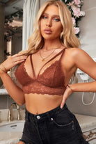 Floral Lace Scalloped Hem Bralette - 6i6