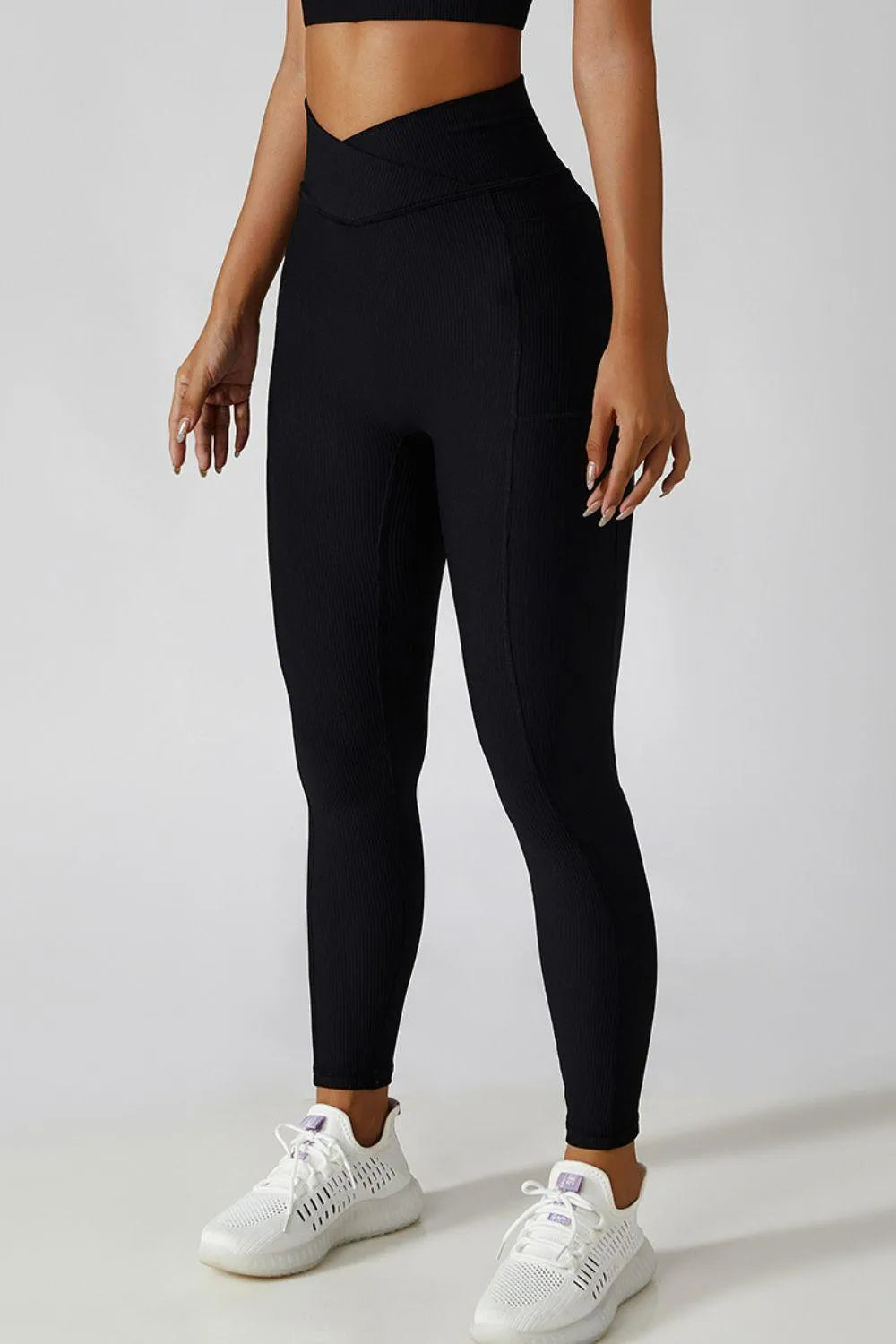 Basic Bae Crossover Waist Active Leggings - 6i6