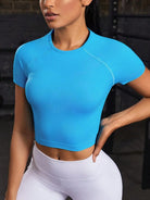 Round Neck Short Sleeve Active T-Shirt - 6i6