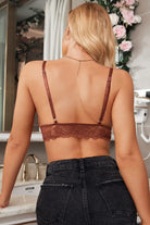 Floral Lace Scalloped Hem Bralette - 6i6