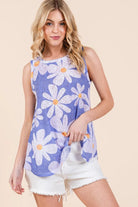 BOMBOM Floral Round Neck Tank - 6i6