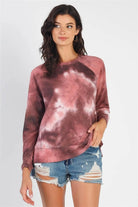 Cherish Apparel Tie-Dye Round Neck Long Sleeve Sweatshirt - 6i6