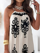 Printed Spaghetti Strap Sleeveless Maxi Dress - 6i6