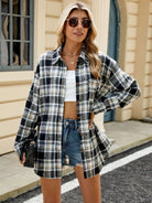 Plaid Button Up Long Sleeve Shirt - 6i6