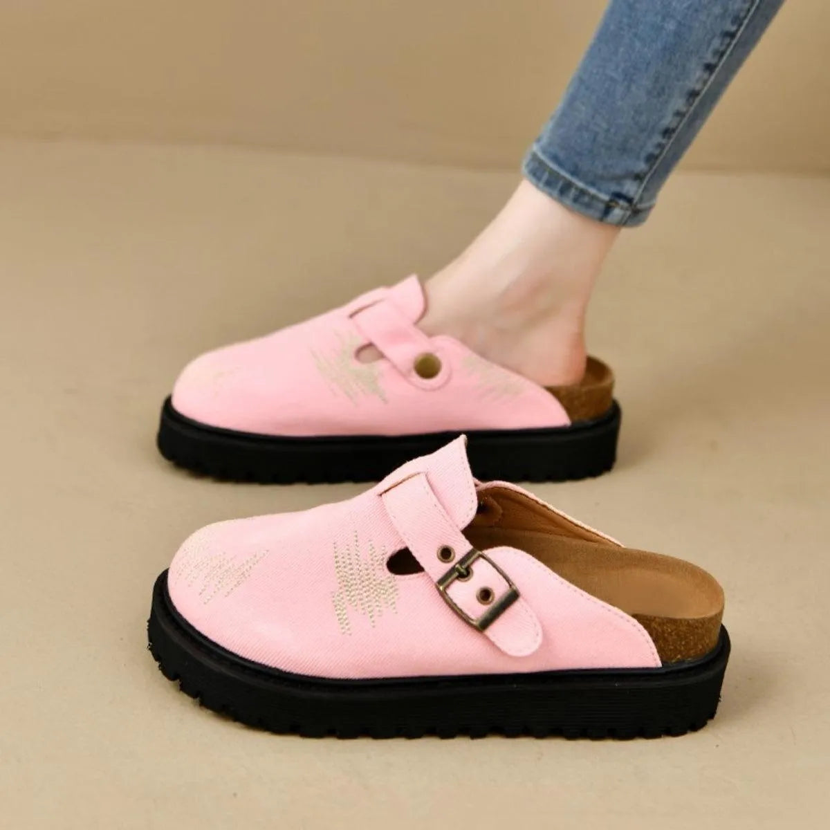 Round Toe Platform Loafers - 6i6