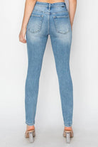 Risen Full Size High Rise Knee Distressed Skinny Jeans - 6i6