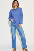 Basic Bae Full Size Ribbed Round Neck Long Sleeve T-Shirt - 6i6