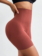 Seamless High Waist Active Shorts - 6i6