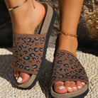 Leopard Open Toe Sandals - 6i6