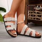 Open Toe Hollow Buckle Sandals - 6i6