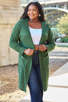 Basic Bae Full Size Hooded Sweater Cardigan - 6i6