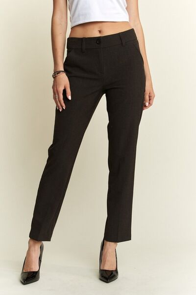ADORA Zipper Skinny 2-Pocket Pants for women from 6i6.com, perfect for a sleek urban look and versatile everyday style.