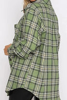 Plaid Collared Neck Long Sleeve Shirt - 6i6