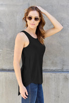 Basic Bae Full Size Round Neck Curved Hem Tank - 6i6