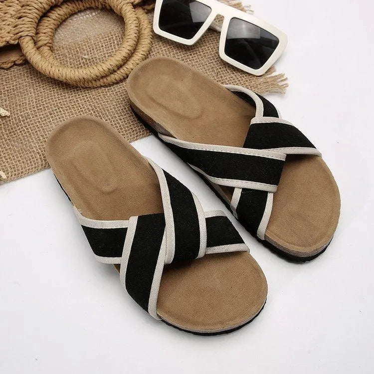 Contrast Open Toe Platform Sandals - 6i6