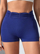 Ruched High Waist Active Shorts - 6i6