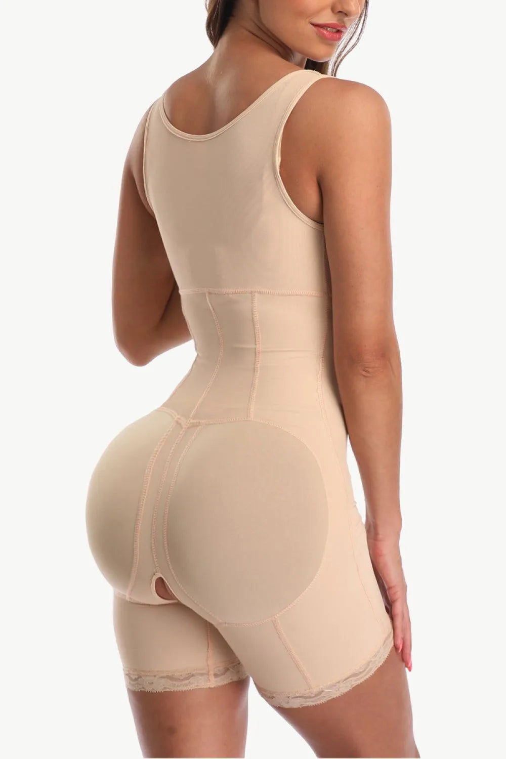 Full Size Zip-Up Lace Detail Shapewear - 6i6