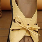 Tied Open Toe Low Heel Sandals - 6i6