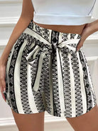 Tied Geometric Shorts - 6i6