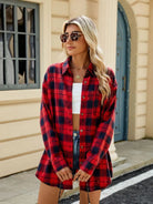 Plaid Button Up Long Sleeve Shirt - 6i6